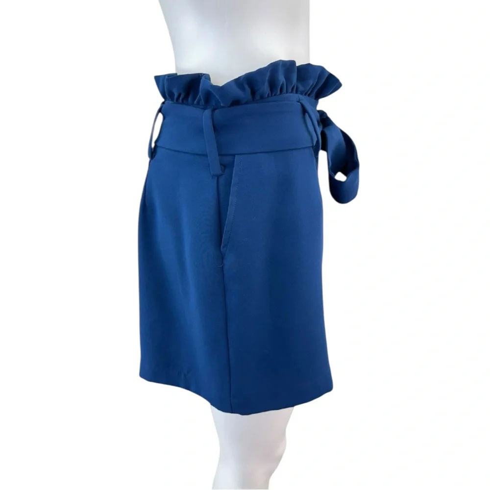 AMANDA UPRICHARD Blue Wyatt Paperbag Size S D0165